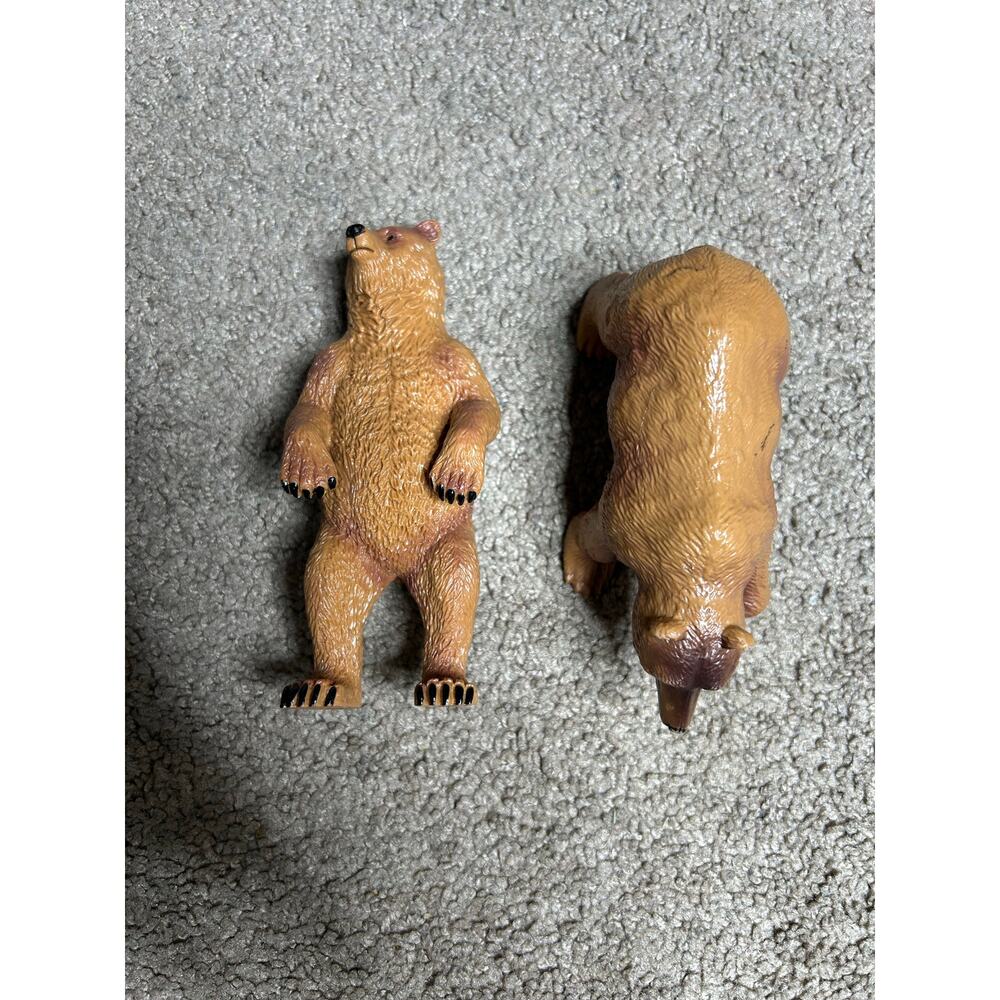 Terra by Battat 2 Brown Grizzly Bear  Figurines Animal Figure